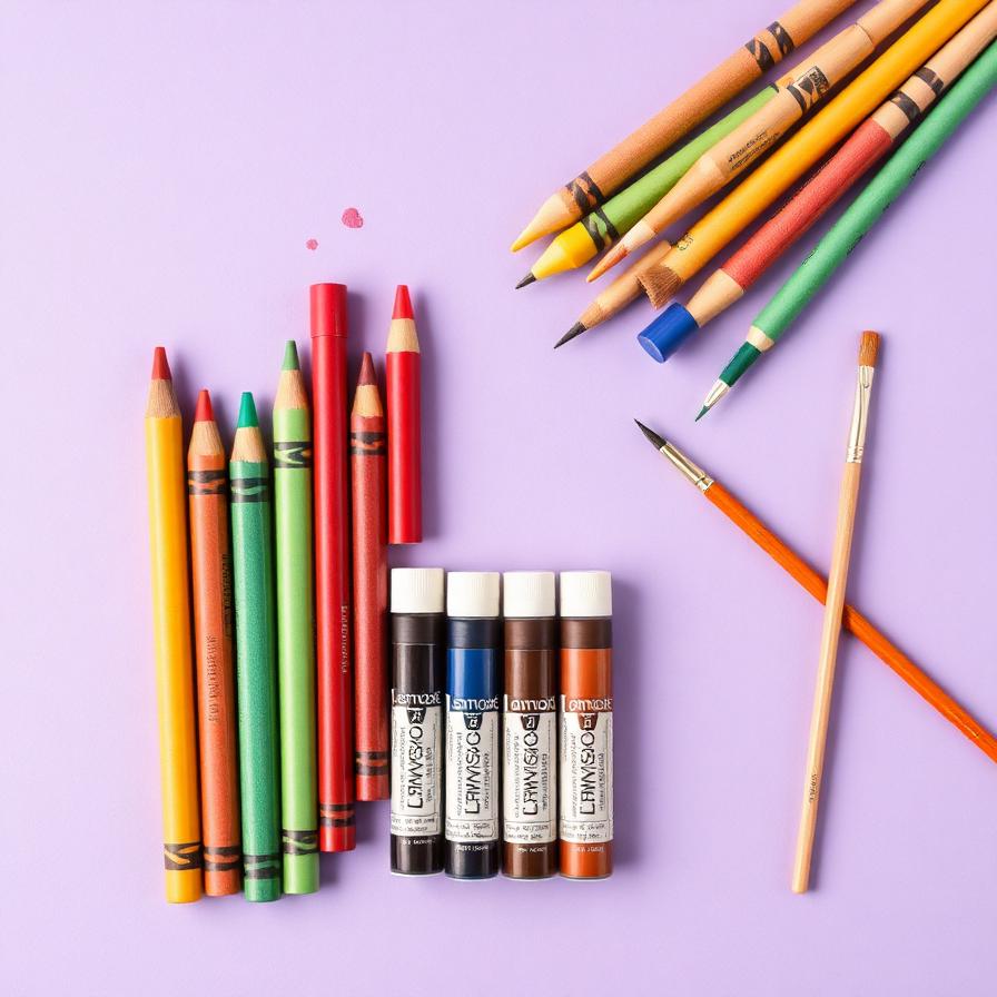 Set crayons & aquarelle